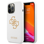 Guess GUHCP13XLS4GGWH iPhone 13 Pro Max 6,7" biały/white hard case Silicone 4G Logo