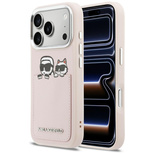 Karl Lagerfeld Karl &amp; Choupette Print &amp; Pocket Case für iPhone 17 Pro Max – Pink