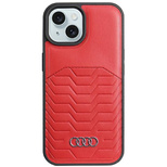 Etui Audi Synthetic Leather z MagSafe na iPhone 15 / 14 / 13 - czerwone