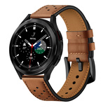 Tech-Protect Lederarmband für Samsung Galaxy Watch 4/5/5 Pro/6/7/FE – Braun