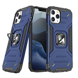 Wozinsky Ring Armor case for iPhone 14 Pro Max armored cover magnetic holder ring blue