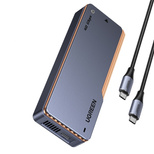 Ugreen D703 USB4 40Gb/s M.2 NVMe SSD Enclosure with Active Cooling - Gray