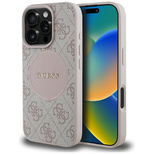 Guess 4G Circle Classic Logo MagSafe iPhone 16 Pro Case - Pink