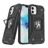 Wozinsky Ring Armor etui iPhone 14 Plus pancerny hybrydowy pokrowiec + magnetyczny uchwyt czarny