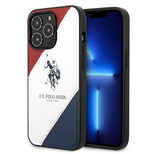 US Polo USHCP14XPSO3 iPhone 14 Pro Max 6,7&quot; weiß/weiß dreifarbig geprägt