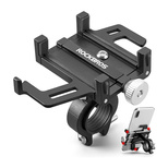 Rockbros 699-BK Fahrrad-Telefonhalterung aus Aluminiumlegierung, Schwarz
