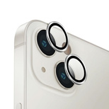 Szkło UNIQ Optix Aluminium Camera Lens Protector na obiektyw aparatu iPhone 14/ 14 Plus z aplikatorem - srebrne