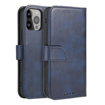 Magnet Case elegante Hülle mit Überschlag und Standfunktion iPhone 14 blau