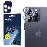 Osłona aparatu 3mk Hardy Lens Protection Pro z opalizującą ramką do iPhone 16 Pro / 16 Pro Max