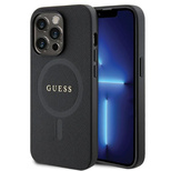 Guess GUHMP14LPSAHMCK case for iPhone 14 Pro - black Saffiano MagSafe