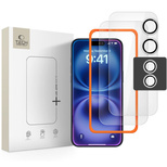 Tech-Protect Easy Set+ 3-pack tempered glass for iPhone 17 - transparent