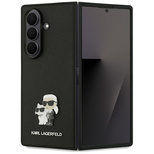 Karl Lagerfeld Saffiano Karl&amp;Choupette Pin Case für Samsung Galaxy Z Fold7 – Schwarz
