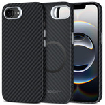 Etui Tech-Protect Ion Carbon MagSafe na iPhone 16e - czarno-szare
