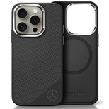 Mercedes MEHMP16L23SUGDK iPhone 16 Pro 6.3&quot; black/black hardcase Silicone Tonal Logo Wood Pattern MagSafe