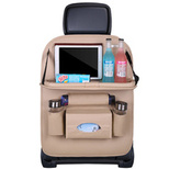 Car organizer for the seat foldable shelf mini car table beige