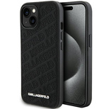 Karl Lagerfeld Quilted K Pattern Hülle für iPhone 15 – Schwarz