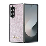 Guess 4G Glitter Script Hülle für Samsung Galaxy Z Fold 6 – Rosa