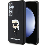 Karl Lagerfeld 3D Rubber Ikonik Hülle für Samsung Galaxy S24+ – schwarz