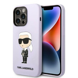 Karl Lagerfeld KLHCP14LSNIKBCU iPhone 14 Pro 6.1" Hardcase Lila/Lila Silikon Ikonik