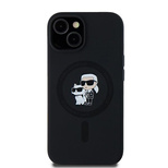 Karl Lagerfeld Silikon Karl&amp;Choupette MagSafe Hülle für iPhone 11 / Xr – schwarz