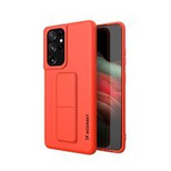 Wozinsky Kickstand Case Silikon Ständer Cover für Samsung Galaxy S21 Ultra 5G Rot