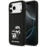 Karl Lagerfeld Silicone K&amp;C Sketch &amp; Logo MagSafe Case for iPhone 17 Pro Max - Black