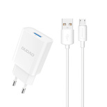 Dudao A4EU USB-A 2,1 A Wandladegerät – weiß + USB-A – Micro-USB-Kabel