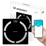 Wozinsky WIWL-30 Intelligente Bluetooth-Badezimmerwaage – Schwarz
