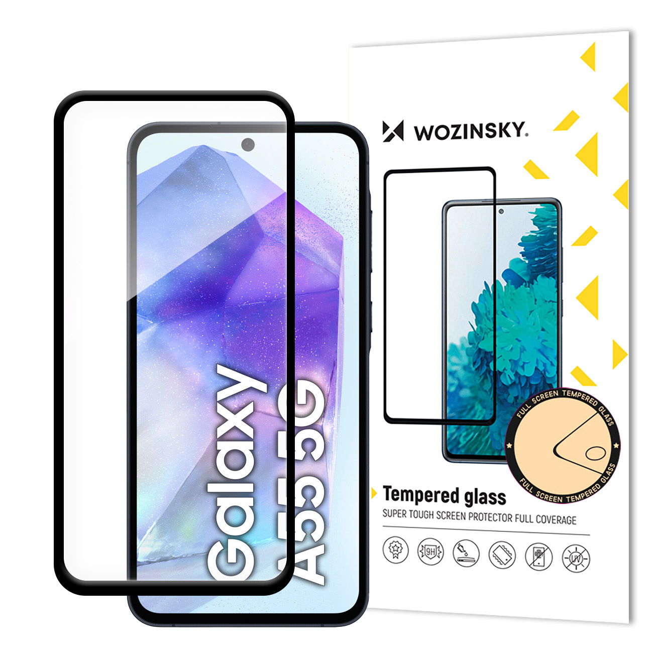 Szkło hartowane Wozinsky Full Glue z czarną ramką do Samsung Galaxy A16 / A16 5G