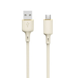 Kabel Dudao L7SM USB-A - micro USB 5A 1m - beżowy