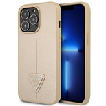 Guess GUHCP14LPSATLE iPhone 14 Pro 6,1 &quot;beige / beige Hardcase SaffianoTriangle Logo