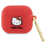 Hello Kitty Silikon 3D Kitty Head Hülle für AirPods 3 – Fuchsia