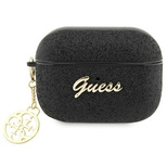 Guess GUAP2GLGSHK AirPods Pro 2 cover black/black Glitter Flake 4G Charm