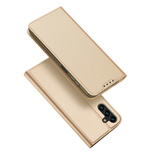 Dux Ducis Skin Pro Hülle für Samsung Galaxy A14 5G Flip Card Wallet Stand Gold