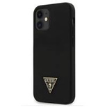 Guess GUHCP12SLSTMBK iPhone 12 mini 5,4" black/czarny hardcase Silicone Triangle Logo