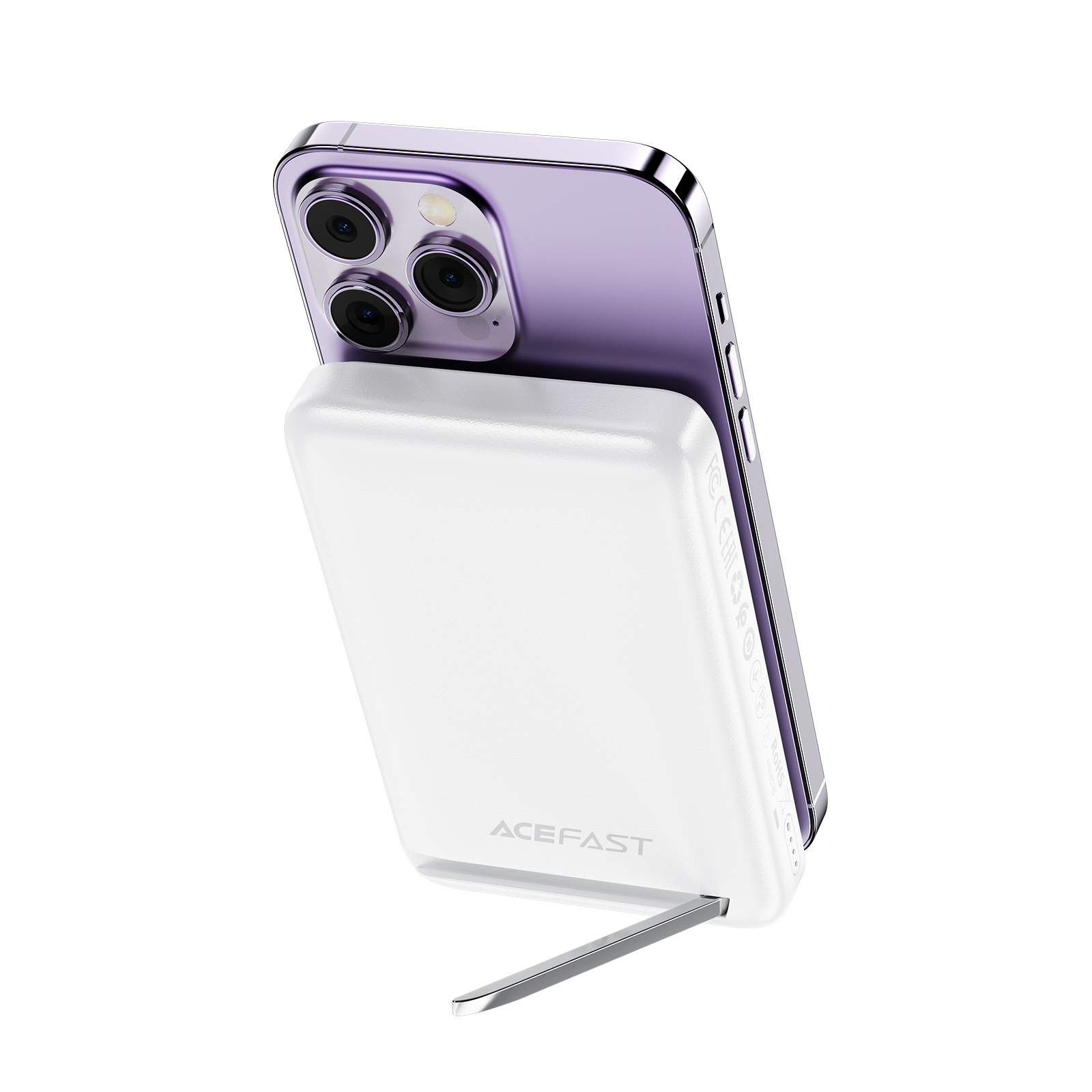 Acefast M6 inductive power bank on a white background