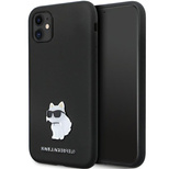 Karl Lagerfeld KLHCN61SMHCNPK case for iPhone 11 / Xr - black Silicone C Metal Pin