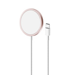 Puro Magnetic Wireless Induction Charging Station USB-C, MagSafe compatibile, 1m, pink