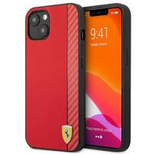 Ferrari FESAXHCP13SRE iPhone 13 mini 5.4&quot; red/red hardcase On Track Carbon Stripe