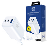USB-C USB-A 3mk Hyper GaN PD Ladegerät 65W™ - Weiß