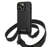 Karl Lagerfeld KLHCP14LSTMMK iPhone 14 Pro 6.1&quot; hardcase black/black Monogram Plaque Logo Strap