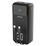 Dudao K15MAX 30000mAh PD 22.5W Powerbank mit integrierten Kabeln - Schwarz