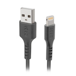 TECABLEUSBIP589K USB-A – Lightning SBS-Kabel 1 m mit MFi-Zertifizierung – Schwarz