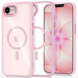 Tech-Protect Magmat MagSafe Hülle für iPhone 16e / 17e – Transparentes Rosa