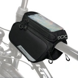 Wozinsky frame bike bag + detachable phone cover up to 6.5 "1.5l black (WBB7BK)