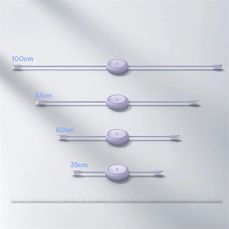 Various lengths of the Baseus Free2Pull retractable cable