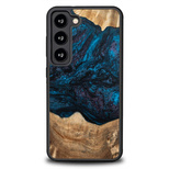 Wood and resin case for Samsung Galaxy S23 Bewood Unique Neptune - navy blue and black