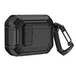 Airpods 4 Armor Case with Carabiner - Black