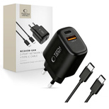 Tech-Protect NCA45W-GAN 2-Port 45W Wall Charger with USB-C Cable - Black