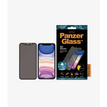 PanzerGlass E2E Super+ Privacy Panzerglas für iPhone XR / 11 – mit schwarzem Rahmen